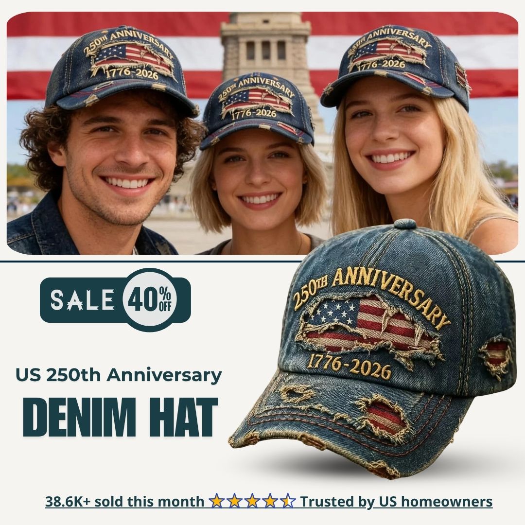 US 250th Anniversary Denim Hat — Celebrate 1776–2026