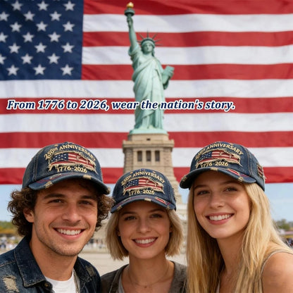 US 250th Anniversary Denim Hat — Celebrate 1776–2026