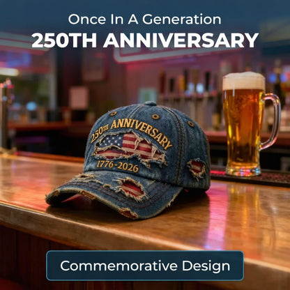 US 250th Anniversary Denim Hat — Celebrate 1776–2026