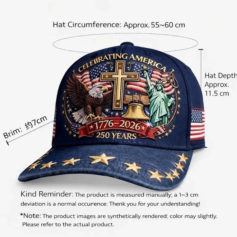 🔥 FLASH SALE - 40% OFF – BEST PRICE TODAY! 🔥 💥 Super cool eagle and American flag design – embodying the spirit of freedom 💥 250th Anniversary Edition – rare and collectible 💥 Perfect fit – instantly makes you stand out