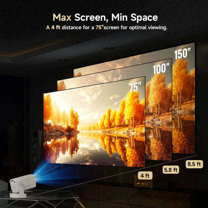 Magcubic Auto Focus 330 ANSI HY310 Projector 4K Supported 1080P Android 11 WiFi6 BT5.4 Air Mouse Voice Control Portable Home