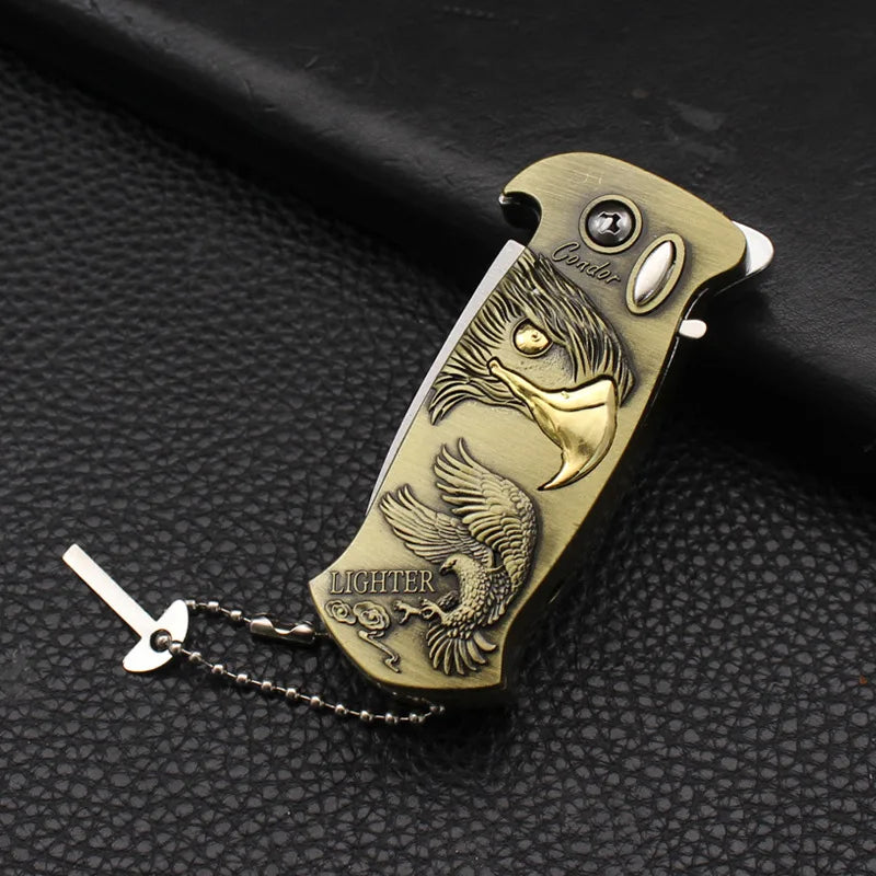 New Multifunctional Metal Windproof Lighter with Bottle Opener Outdoor Direct-inflatable Portable Cigar Lighter