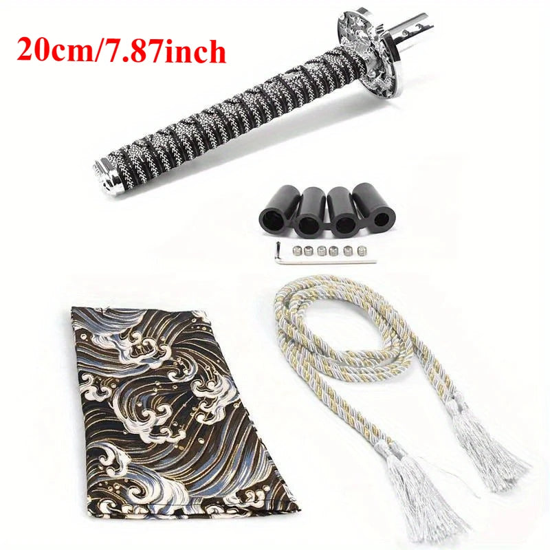 Universal Dust Cover Shift Knob Collars With Adapters With 150mm200MM JDM Katana Samurai Sword Shift Knob Shifter car gear lever