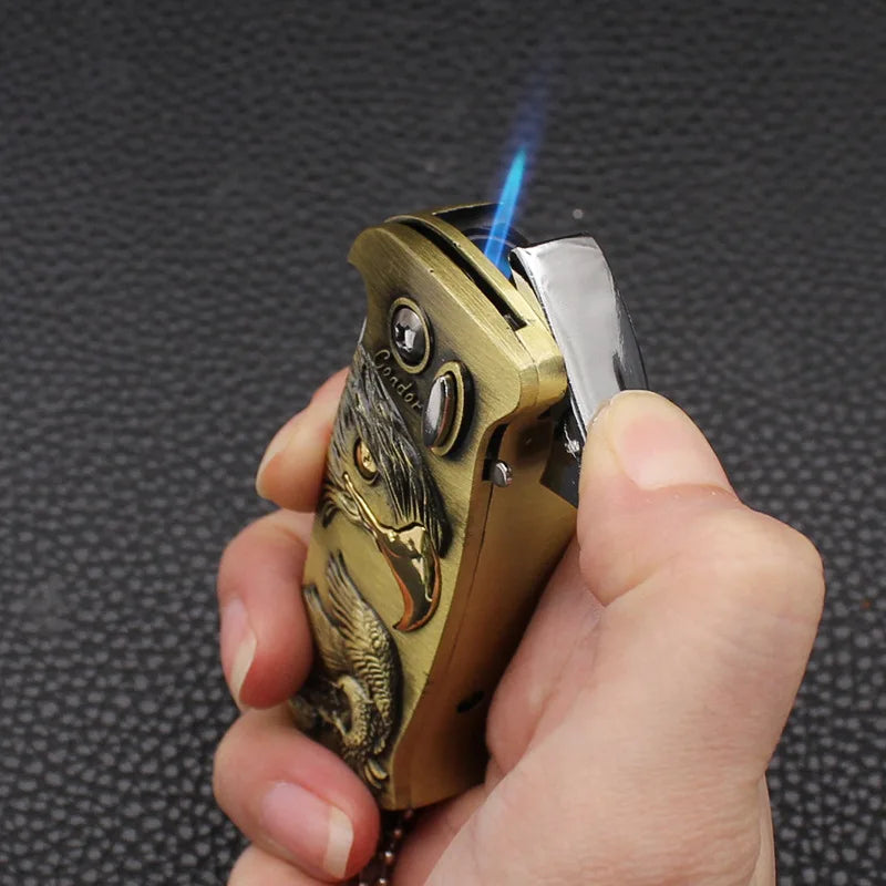 New Multifunctional Metal Windproof Lighter with Bottle Opener Outdoor Direct-inflatable Portable Cigar Lighter