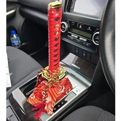Universal Dust Cover Shift Knob Collars With Adapters With 150mm200MM JDM Katana Samurai Sword Shift Knob Shifter car gear lever